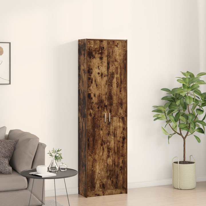 Garderobeskab med dør Røget eg 55 x 25 x 189 cm Konstrueret træ
