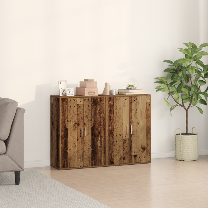 Sideboard 2 pcs Gammelt træ 60 x 31 x 84 cm Konstrueret træ