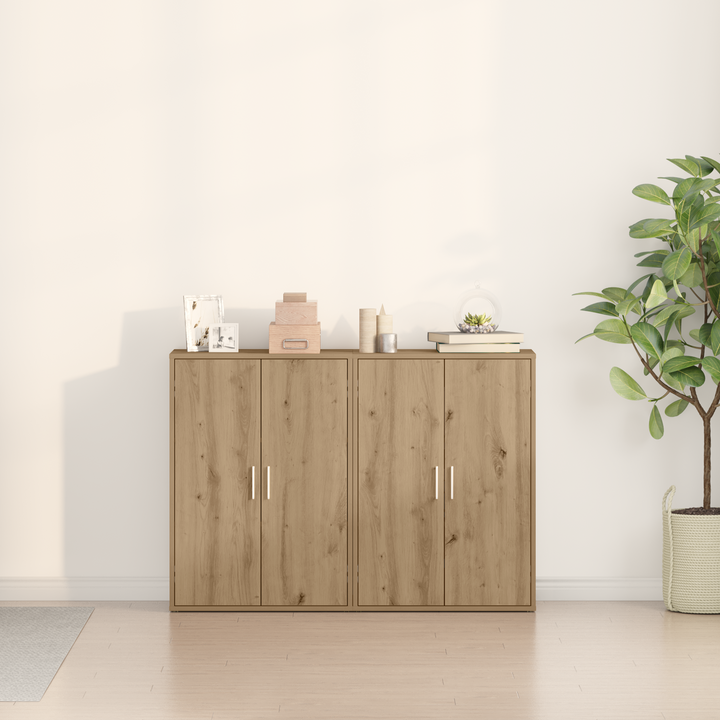 Sideboard 2 pcs Artisan Egetræ 60 x 31 x 84 cm Konstrueret træ