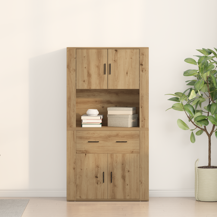 Højskab med skuffe artisan eg 80 x 33 x 150 cm Konstrueret træ