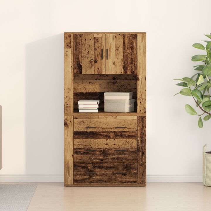 Highboard Gammelt træ 80 x 33 x 150 cm Konstrueret træ