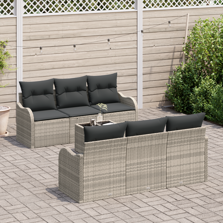 Havesofa Sæt Lysegrå 55 x 55 x 37 cm polyrattan