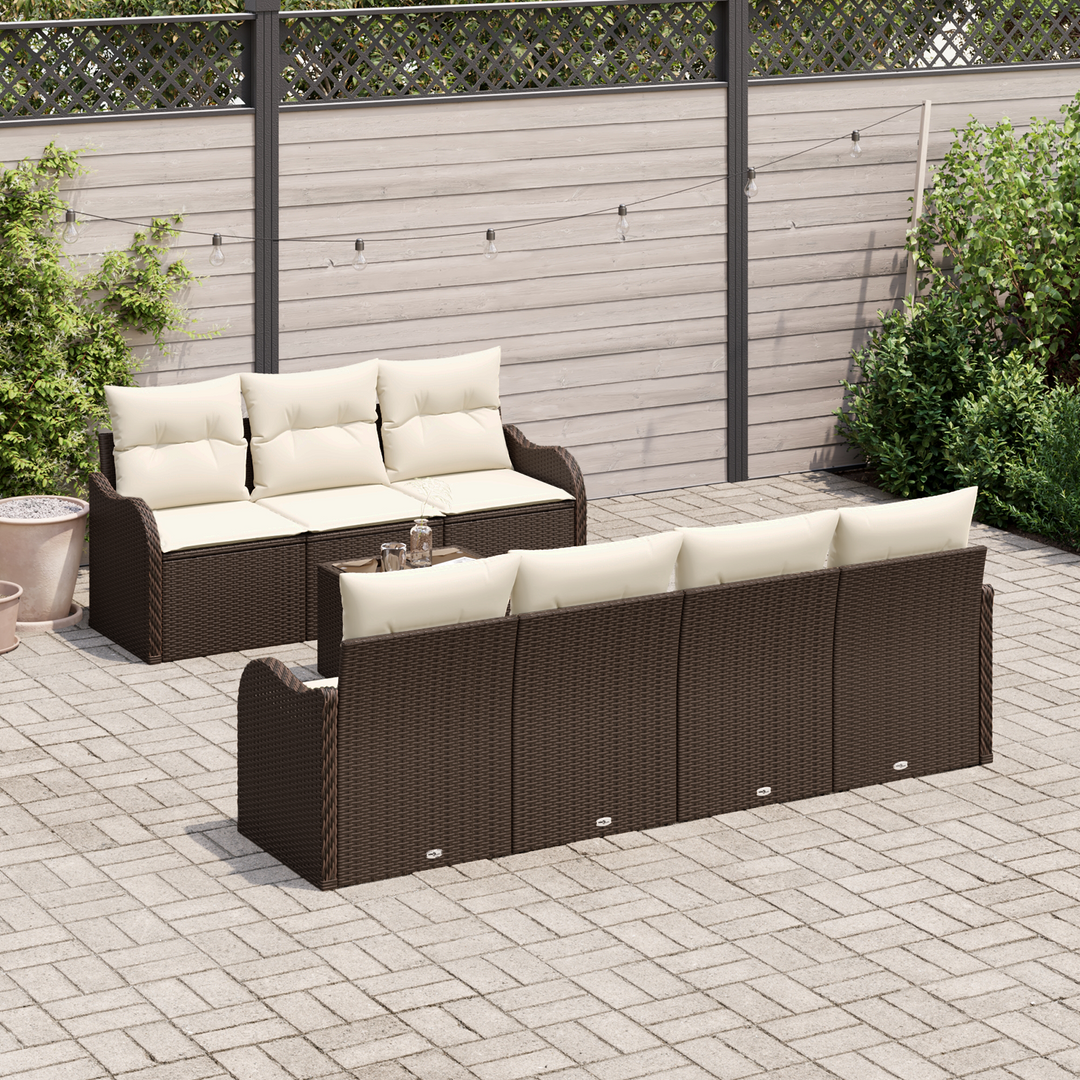 Havesofa Sæt Brun 55 x 55 x 37 cm polyrattan