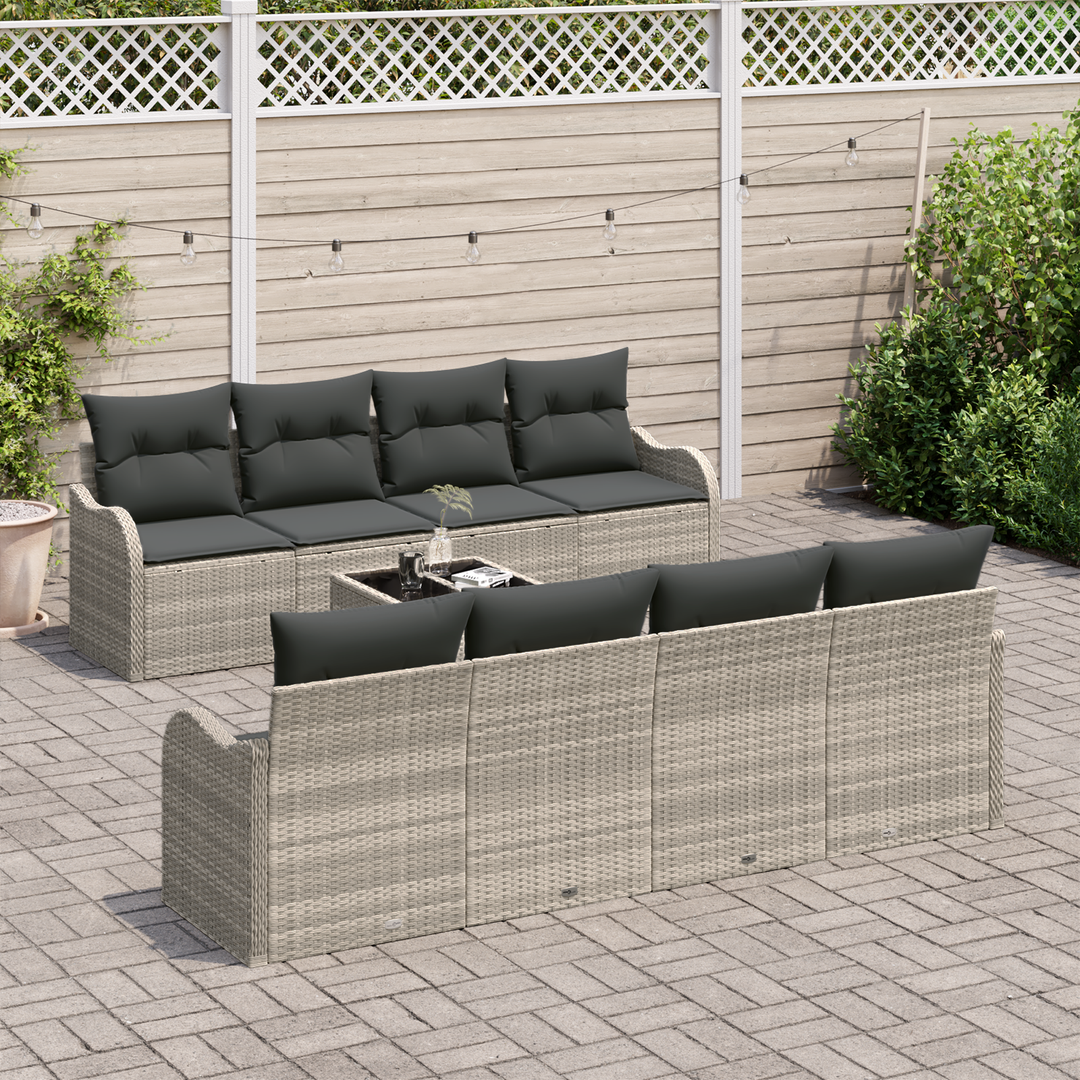 Havesofa Sæt Lysegrå 55 x 55 x 37 cm polyrattan