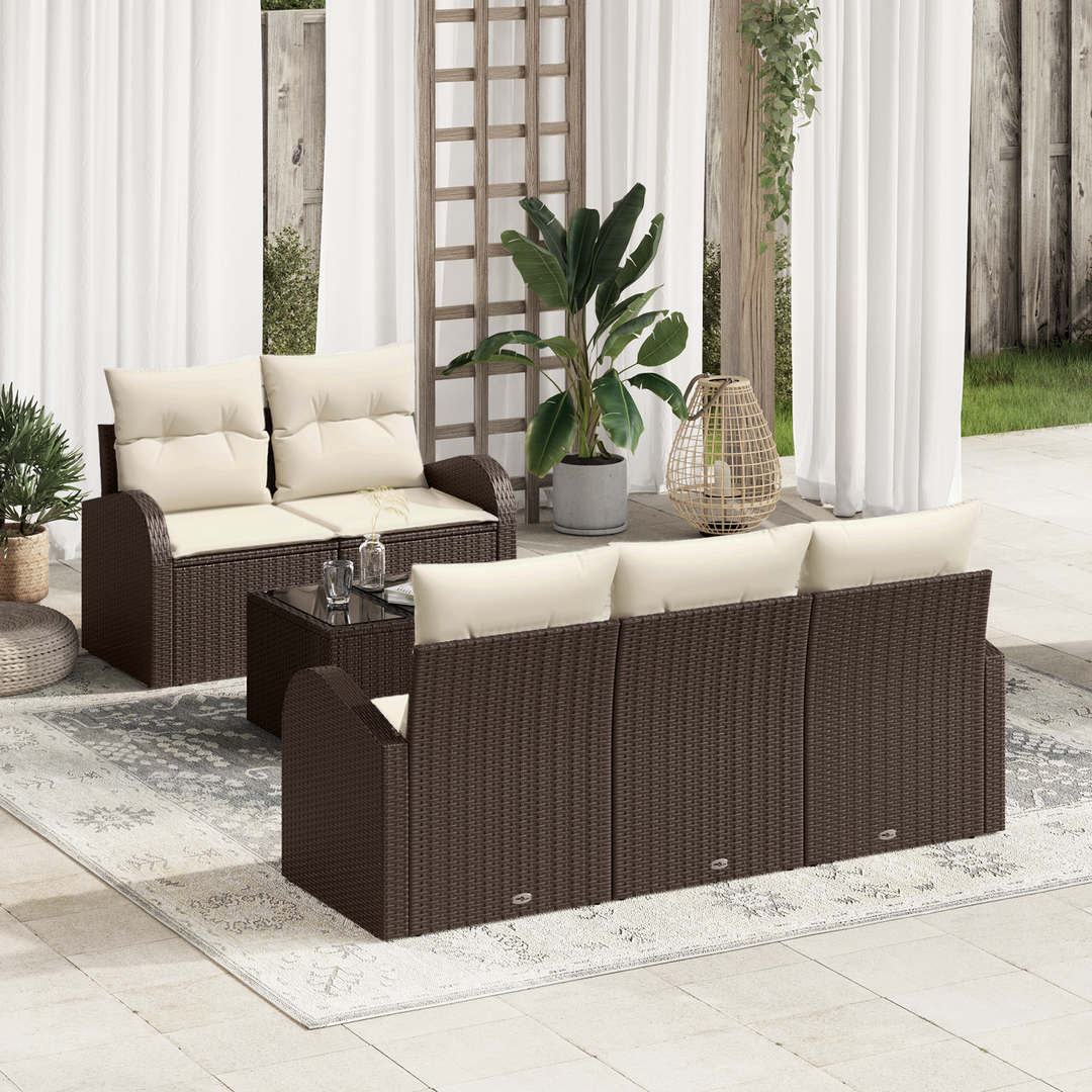 Havesofa Sæt Brun 55 x 55 x 37 cm polyrattan