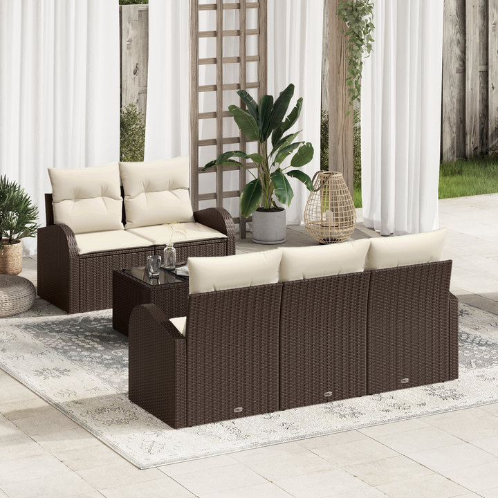 Havesofa Sæt Brun 55 x 55 x 37 cm polyrattan
