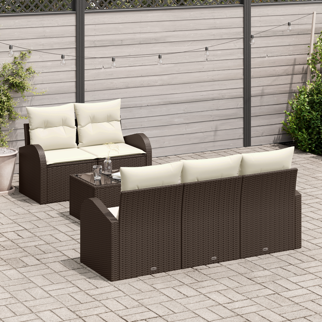 Havesofa Sæt Brun 55 x 55 x 37 cm polyrattan