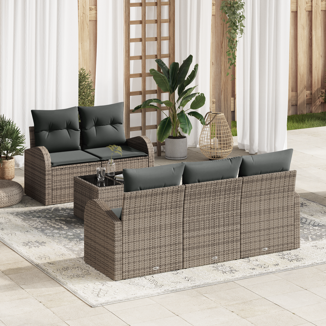 Havesofa Sæt Grå 55 x 55 x 37 cm polyrattan
