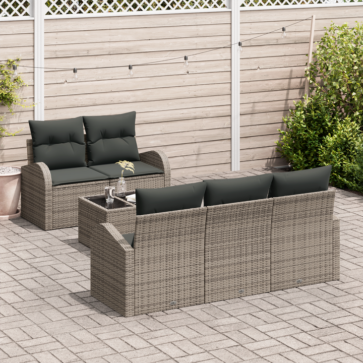Havesofa Sæt Grå 55 x 55 x 37 cm polyrattan