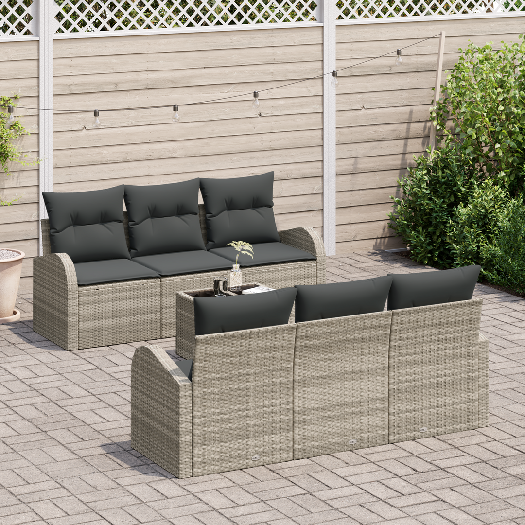 Havesofa Sæt Lysegrå 55 x 55 x 37 cm polyrattan