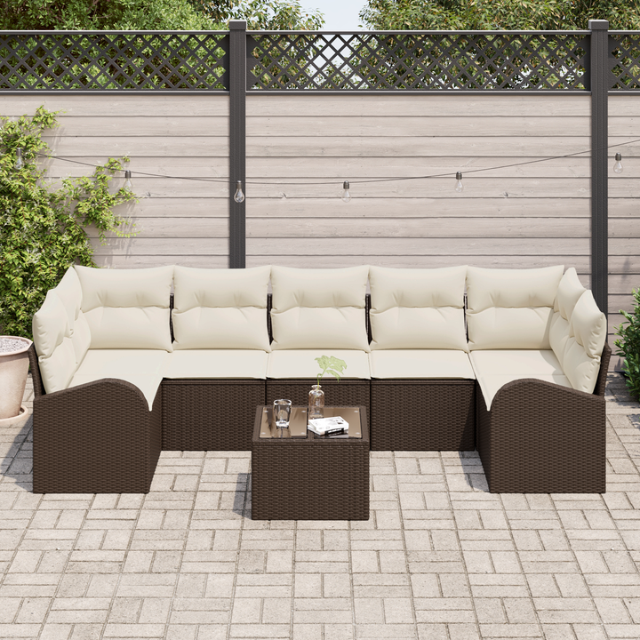 Havesofa Sæt Brun 55 x 55 x 37 cm polyrattan