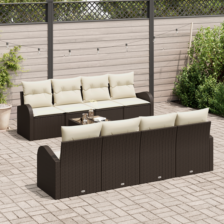 Havesofa Sæt Brun 55 x 55 x 37 cm polyrattan