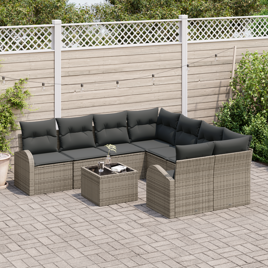 Havesofa Sæt Grå 55 x 55 x 37 cm polyrattan