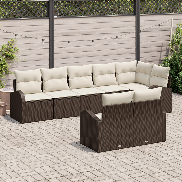 Havesofa Sæt 8 pcs polyrattan
