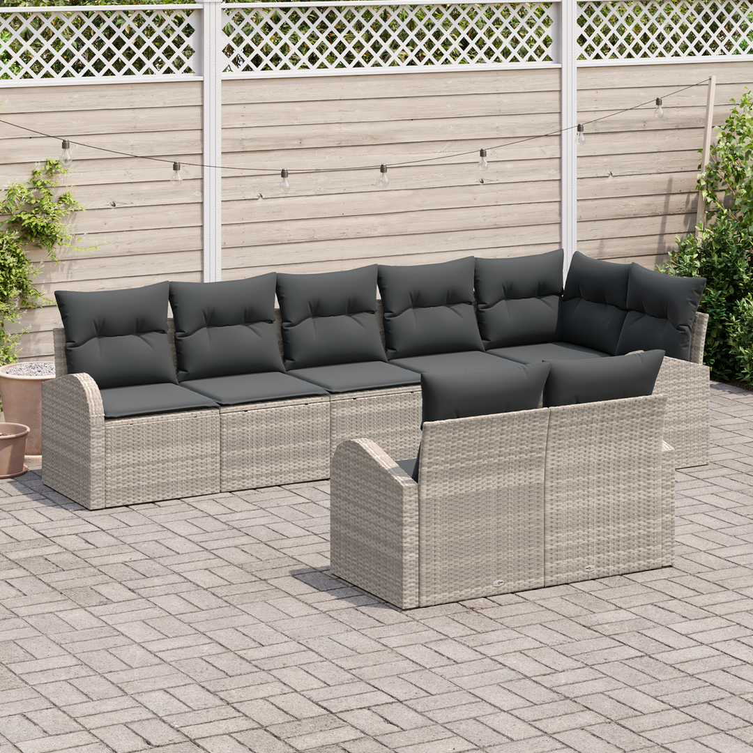 Havesofa Sæt Lysegrå 55 x 55 x 37 cm polyrattan