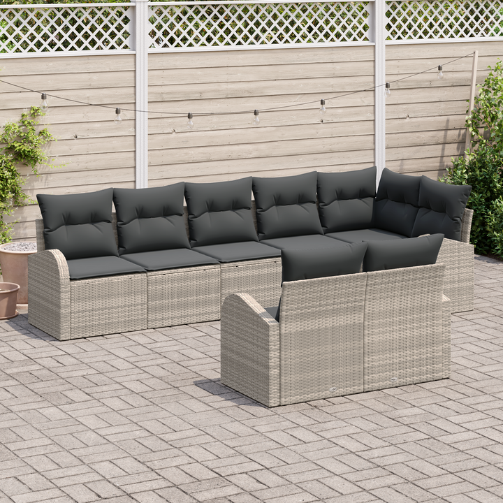 Havesofa Sæt Lysegrå 55 x 55 x 37 cm polyrattan