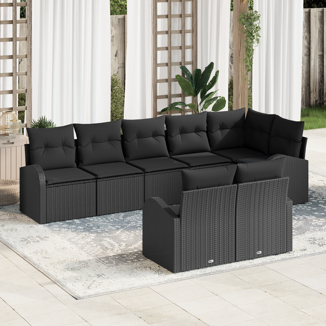 Havesofa Sæt 8 pcs polyrattan