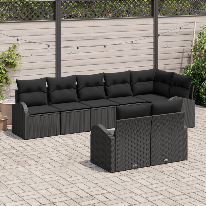 Havesofa Sæt 8 pcs polyrattan
