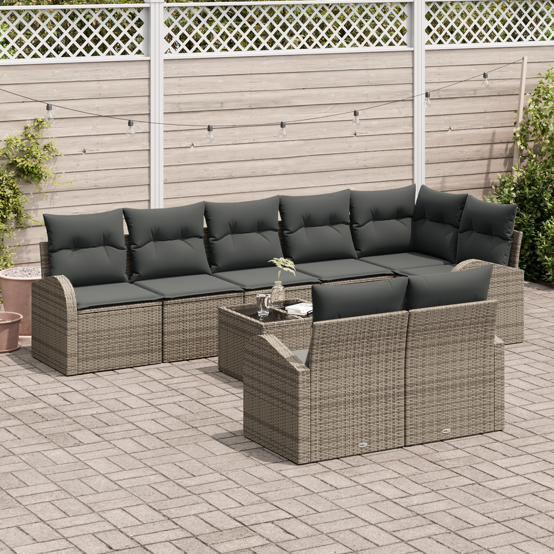 Havesofa Sæt Grå 55 x 55 x 37 cm polyrattan