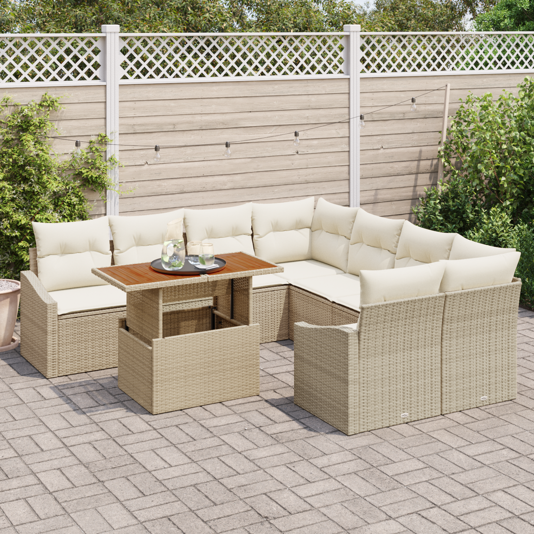 Have Spisebordssæt med pude 9 pcs Beige og creme