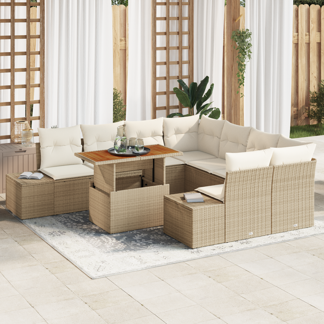 Have Spisebordssæt med pude 9 pcs Beige og creme