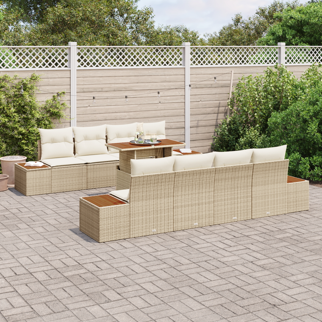 Have Spisebordssæt med pude 9 pcs Beige og creme