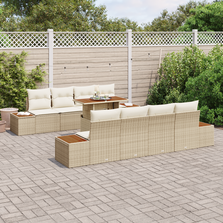 Have Spisebordssæt med pude 9 pcs Beige og creme