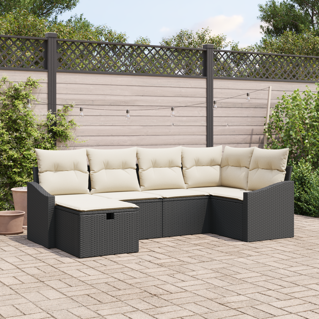 Sofa Sæt med pude 7 pcs polyrattan