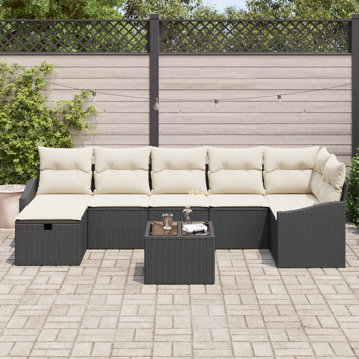 Sofa Sæt med pude 7 pcs polyrattan