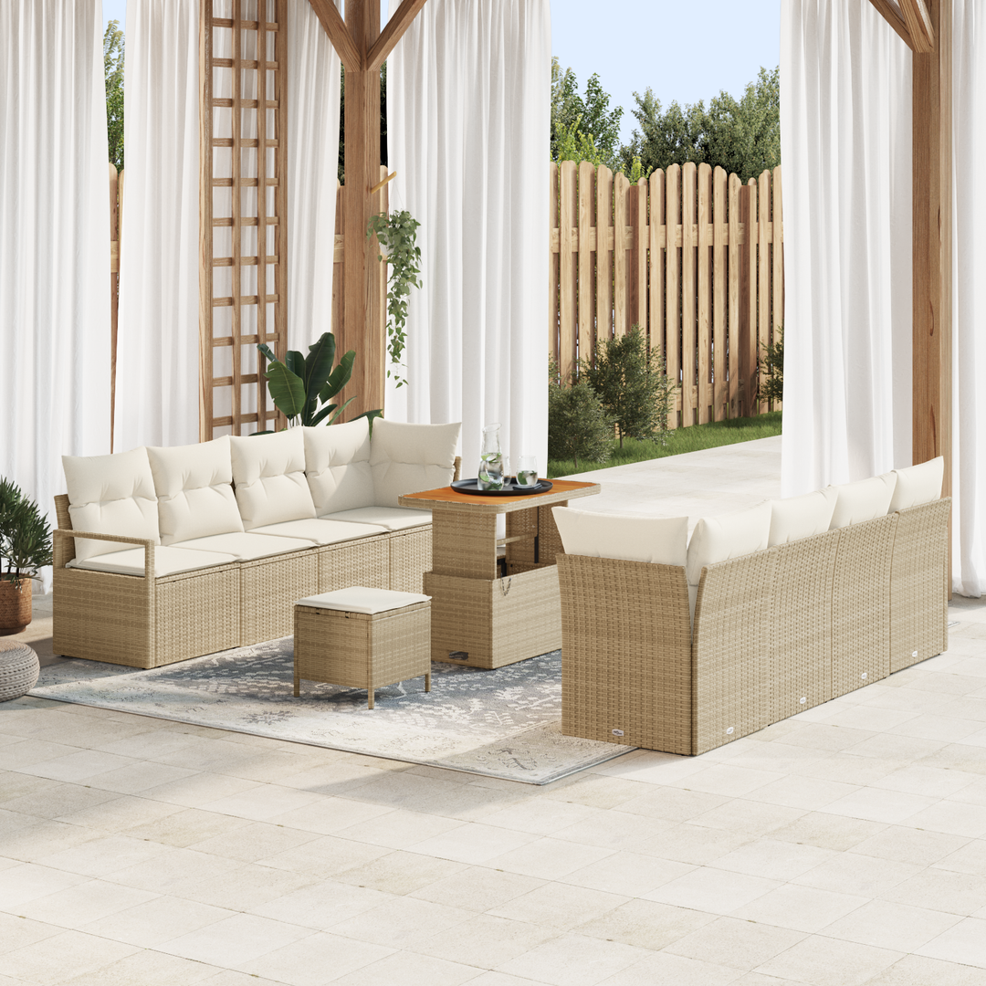 Havesofa Sæt med pude med pude Beige og creme 90 x 55 x 71 cm