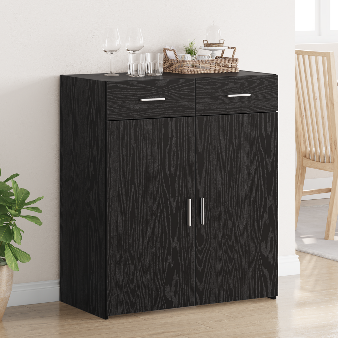 Opbevaringsskab Sort eg 80 x 42,5 x 93 cm