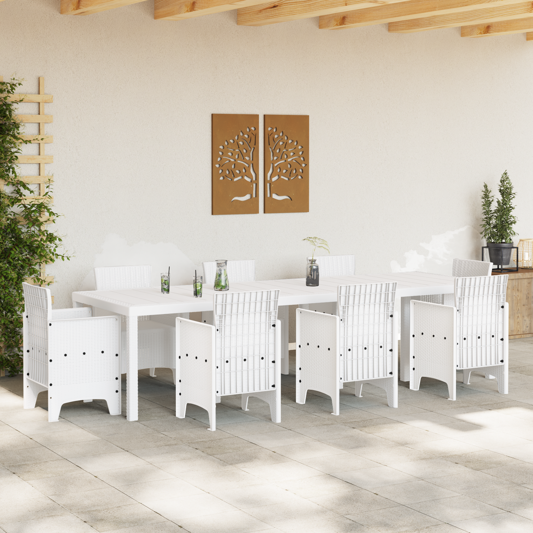 Havemøbel Bord Hvid 300 x 100 x 73 cm polyrattan