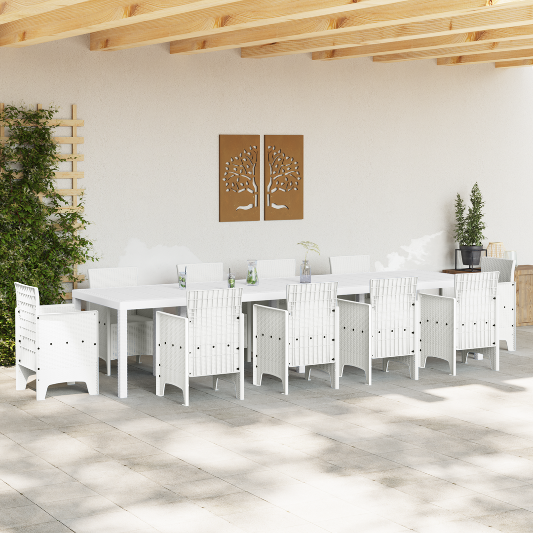 Havemøbel Bord Hvid 350 x 100 x 74 cm polyrattan
