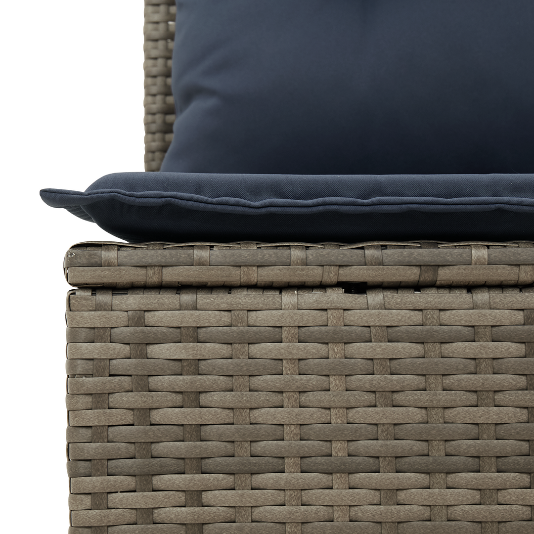Havemøbelsofa med pude Grå 55 x 62 x 69 cm polyrattan