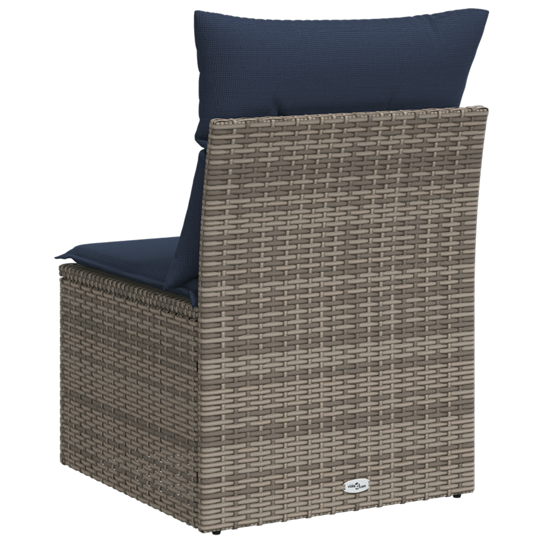 Havemøbelsofa med pude Grå 55 x 62 x 69 cm polyrattan