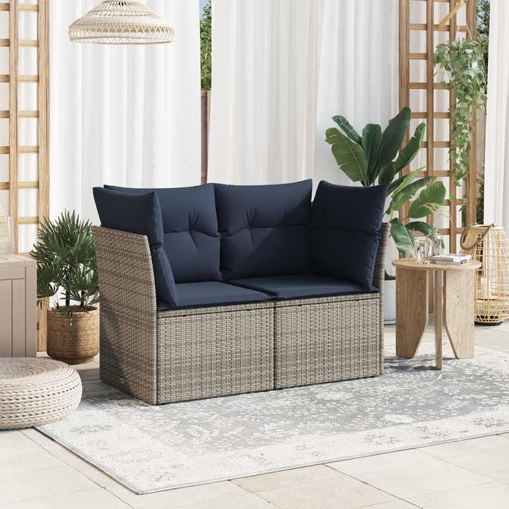 | Havemøbelsofa | med pude Grå 124 x 62 x 69 cm polyrattan