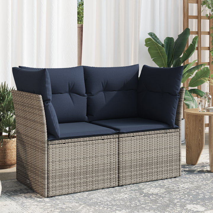 | Havemøbelsofa | med pude Grå 124 x 62 x 69 cm polyrattan