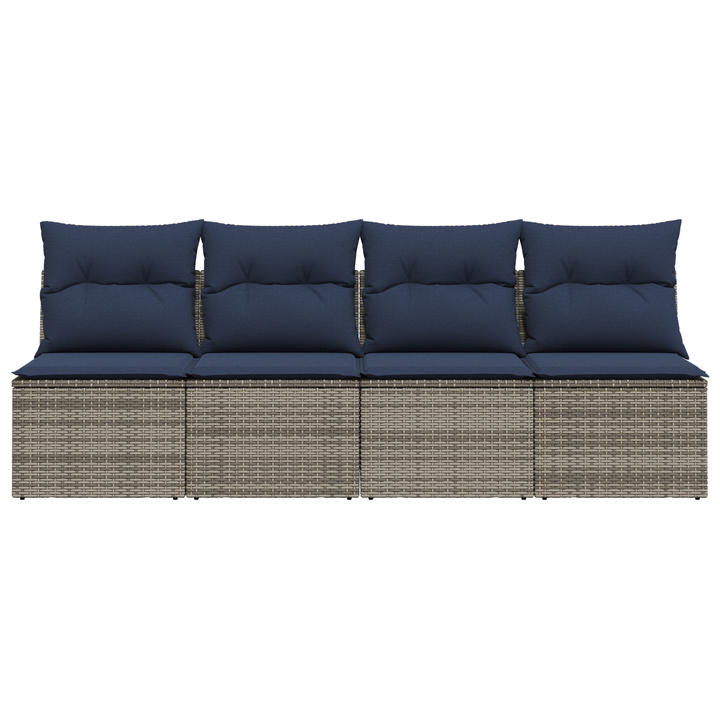Havemøbelsofa med pude Grå 220 x 62 x 69 cm polyrattan
