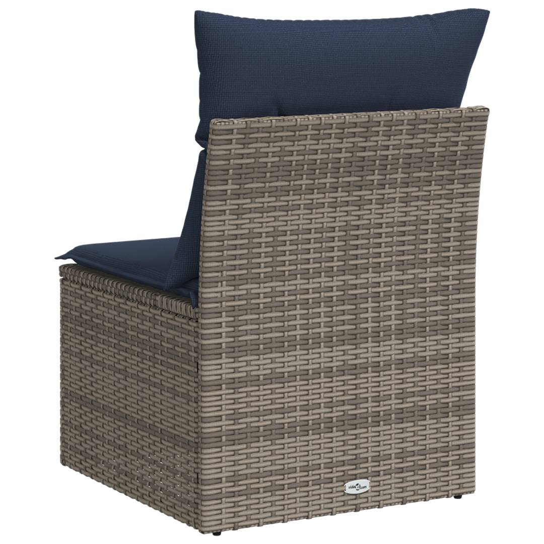 Havemøbelsofa med pude Grå 55 x 62 x 69 cm Poly rattan