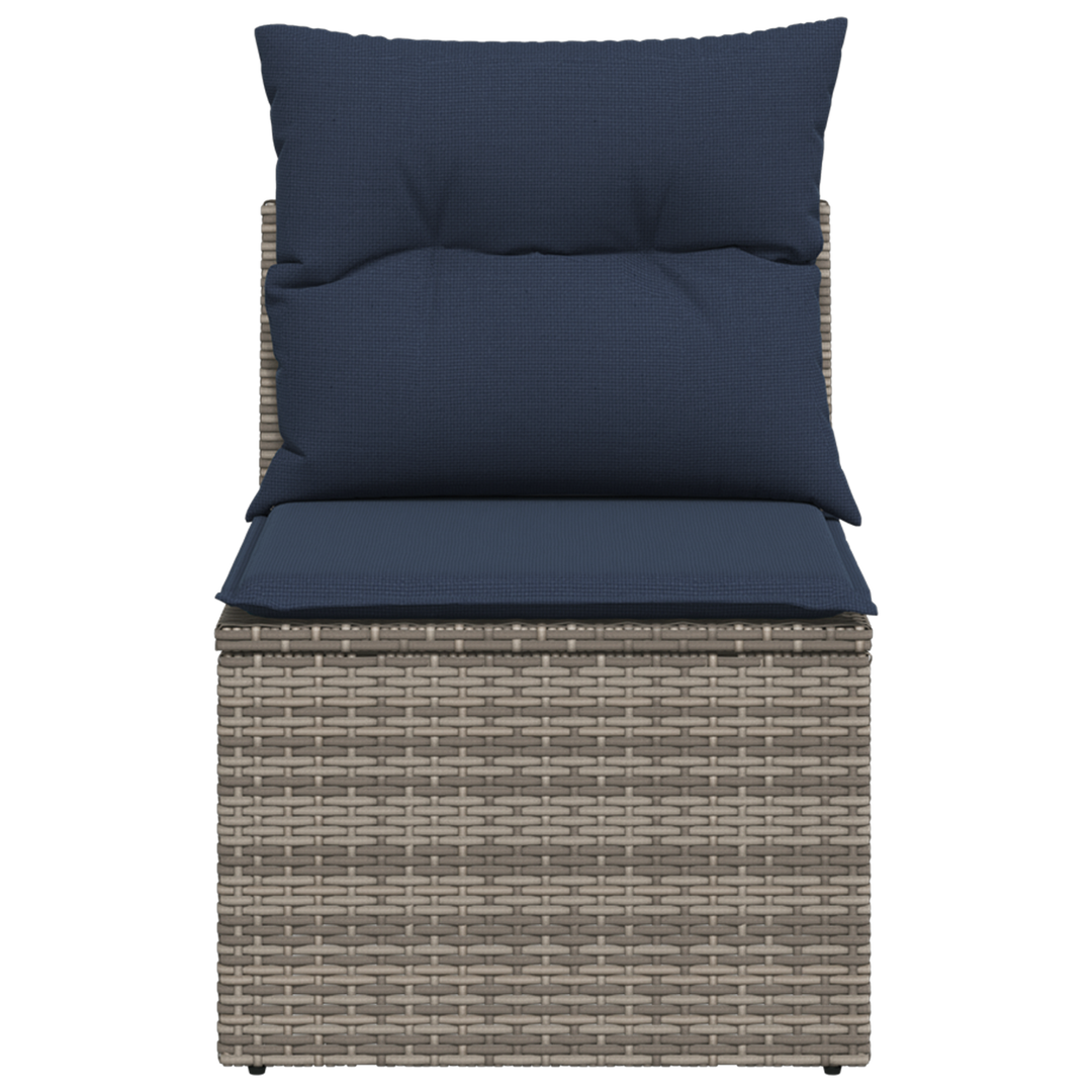 Havemøbelsofa med pude Grå 55 x 62 x 69 cm Poly rattan