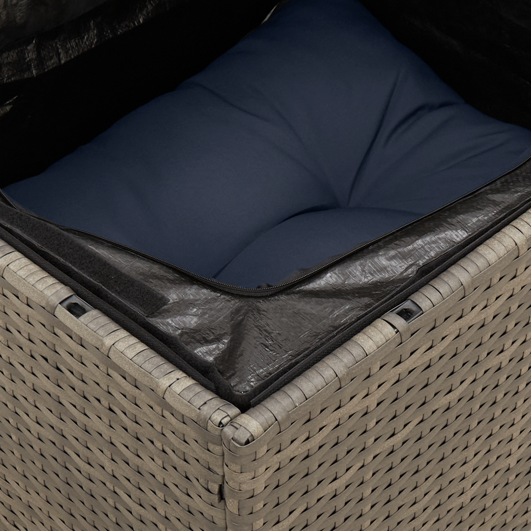 Havemøbelsofa med pude Grå 62 x 62 x 69 cm Poly rattan