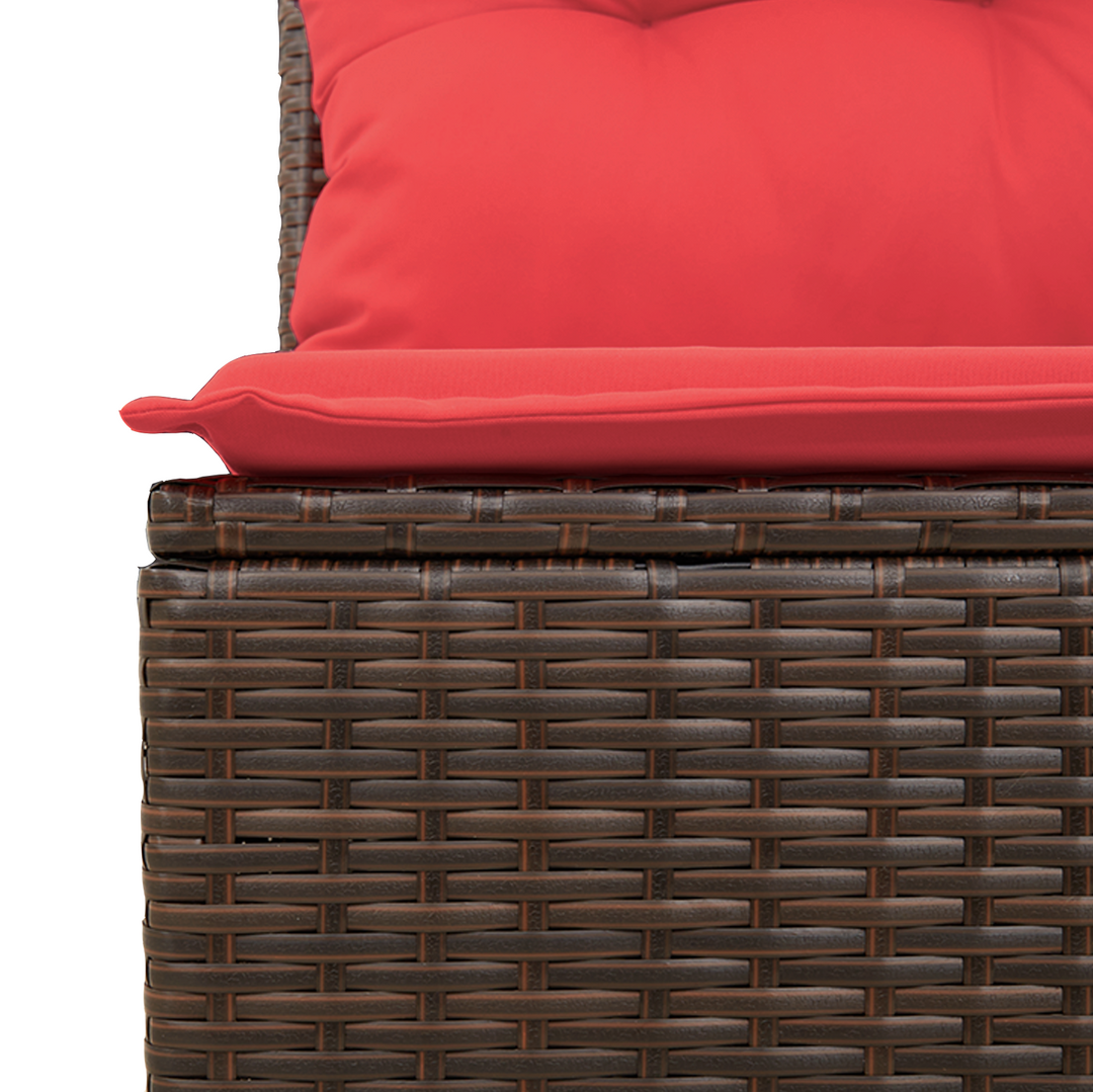 | Havemøbelsofa | med pude Brun 227 x 62 x 69 cm polyrattan