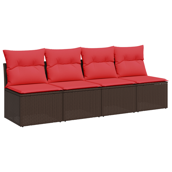 | Havemøbelsofa | med pude Brun 227 x 62 x 69 cm polyrattan