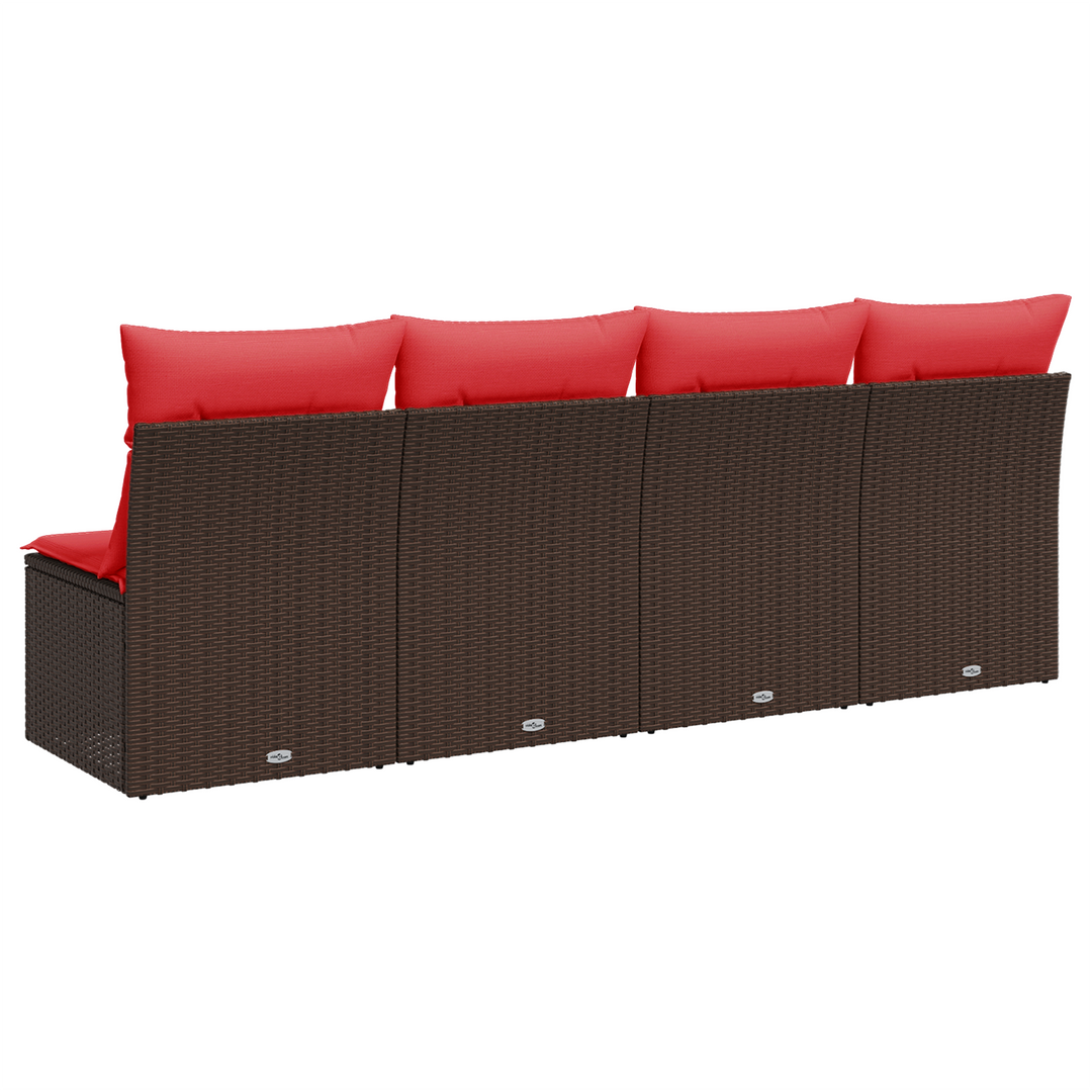 | Havemøbelsofa | med pude Brun 227 x 62 x 69 cm polyrattan