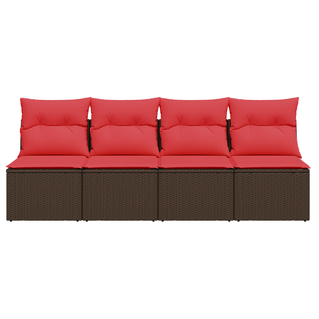 | Havemøbelsofa | med pude Brun 227 x 62 x 69 cm polyrattan