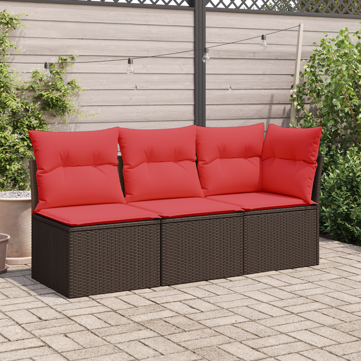 | Havemøbelsofa | med pude Brun 55 x 62 x 69 cm Poly rattan