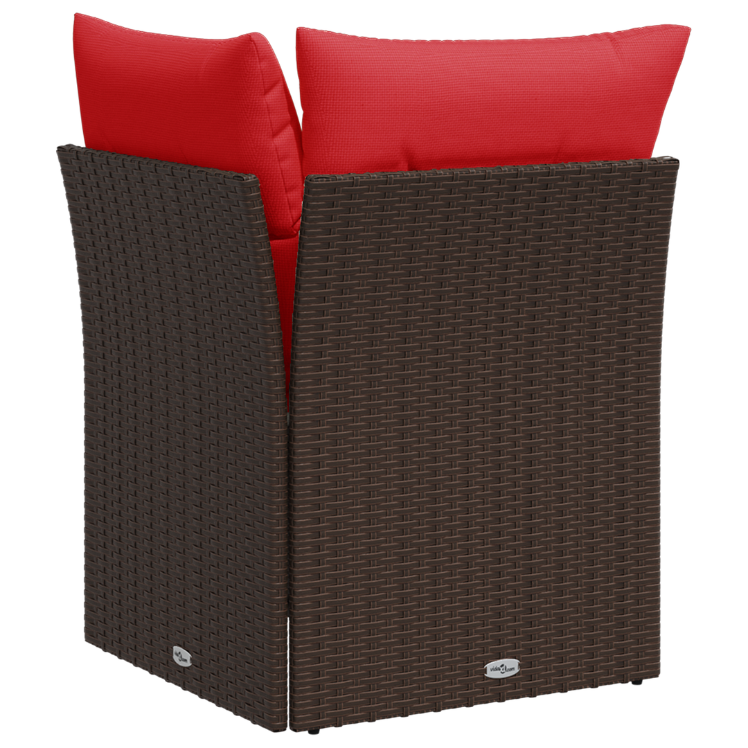 | Havemøbelsofa | med pude Brun 62 x 62 x 69 cm Poly rattan
