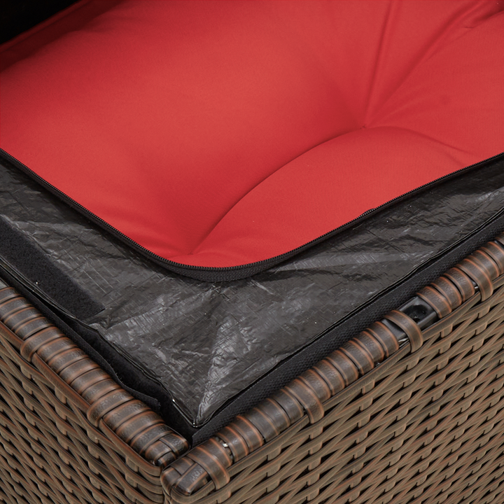 | Havemøbelsofa | med pude Brun 172 x 62 x 69 cm Poly rattan