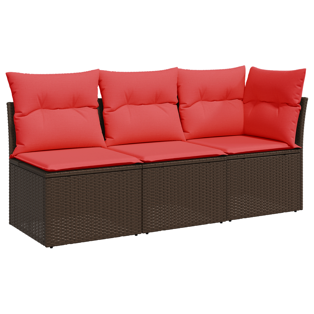 | Havemøbelsofa | med pude Brun 172 x 62 x 69 cm Poly rattan