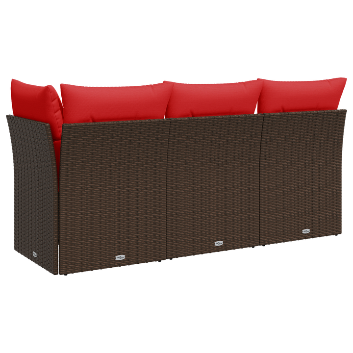 | Havemøbelsofa | med pude Brun 172 x 62 x 69 cm Poly rattan
